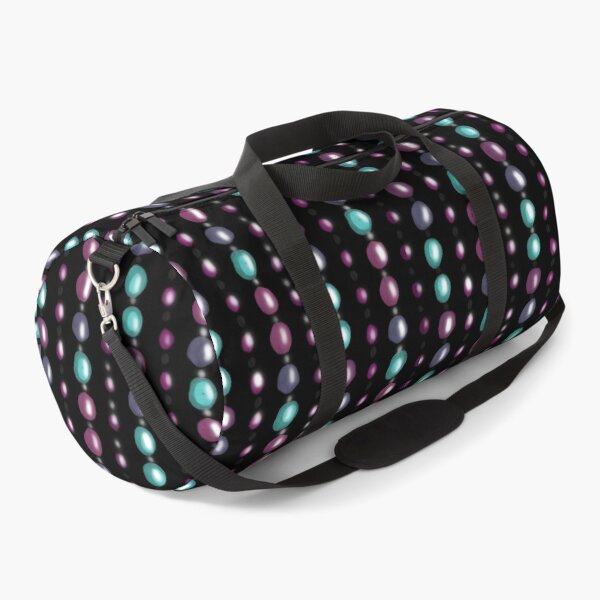 Item preview, 70s Curtain Beads black background turquoise and pink designed and sold by shannondoucette.