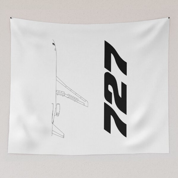 Item preview, 727 Commercial Jetliner Technical Blueprint (Black Edition) designed and sold by Magazine Combate.