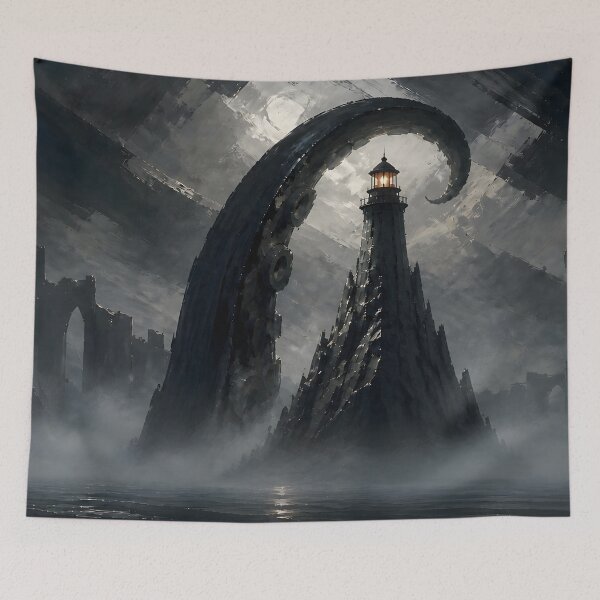 Item preview, The Drowned Watchtower – Kraken of the Abyss designed and sold by ChromaRune.