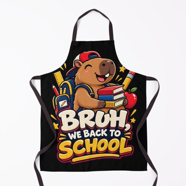 Item preview, Bruh We Back To School Cute Capybara Student Art designed and sold by DailySparks.