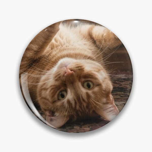 Item preview, Silly Ginger Cat Rolling on Rug – Funny Orange Tabby designed and sold by Vinnies Atelier .