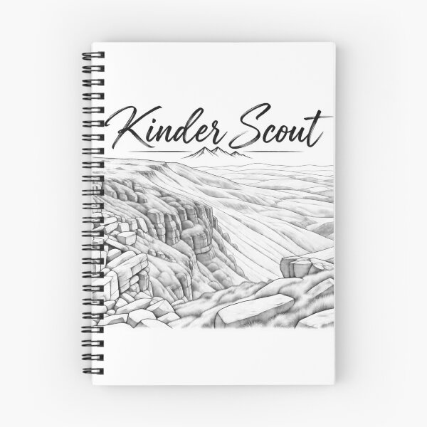 Item preview, Kinder Scout Peak District – Highest Point Line Art Landscape designed and sold by Tee Visions.