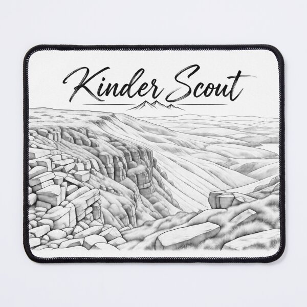Item preview, Kinder Scout Peak District – Highest Point Line Art Landscape designed and sold by Tee Visions.