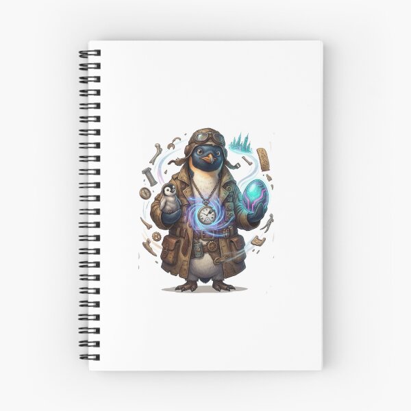Item preview, Steampunk Time Travel Penguin designed and sold by Maclaw200d.