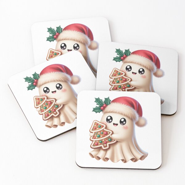 Item preview, Cute Ghost with Santa Hat designed and sold by jkrphoto.