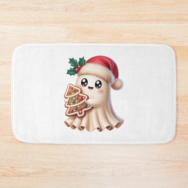 Item preview, Cute Ghost with Santa Hat designed and sold by jkrphoto.