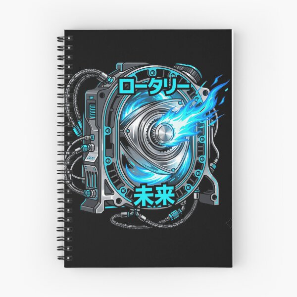 Item preview, Cyberpunk 13B Rotary Engine Neon Blue Flame JDM Wankel Aesthetic designed and sold by mood-draftsman.