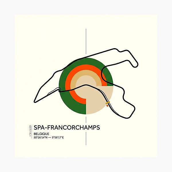 Item preview, Where Speed Becomes Timeless Art Spa Francorchamps Belgium #2 designed and sold by Helios Be. Lavsh.