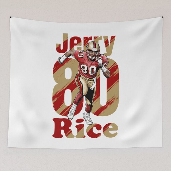 Item preview, Jerry Rice 80 Retro San Francisco Football Art designed and sold by SpakCoven.