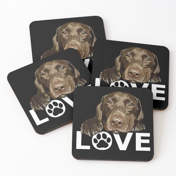 Item preview, Chocolate Labrador Love Puppy Dog designed and sold by Just-Arts-4U.