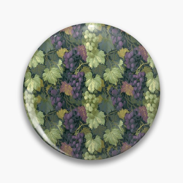 Item preview, Vintage Botanical Purple & Green Grape Pattern designed and sold by TJ Art and Camera.