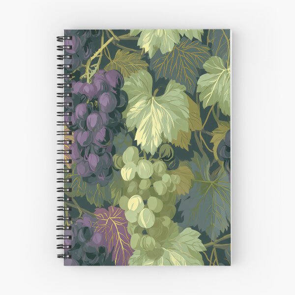 Item preview, Vintage Botanical Purple & Green Grape Pattern designed and sold by TJ Art and Camera.