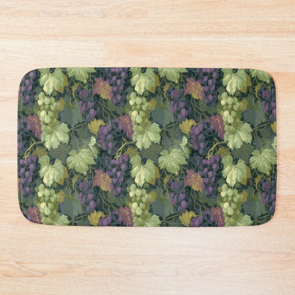 Item preview, Vintage Botanical Purple & Green Grape Pattern designed and sold by TJ Art and Camera.