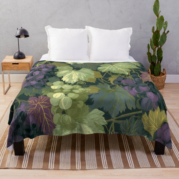 Item preview, Vintage Botanical Purple & Green Grape Pattern designed and sold by TJ Art and Camera.