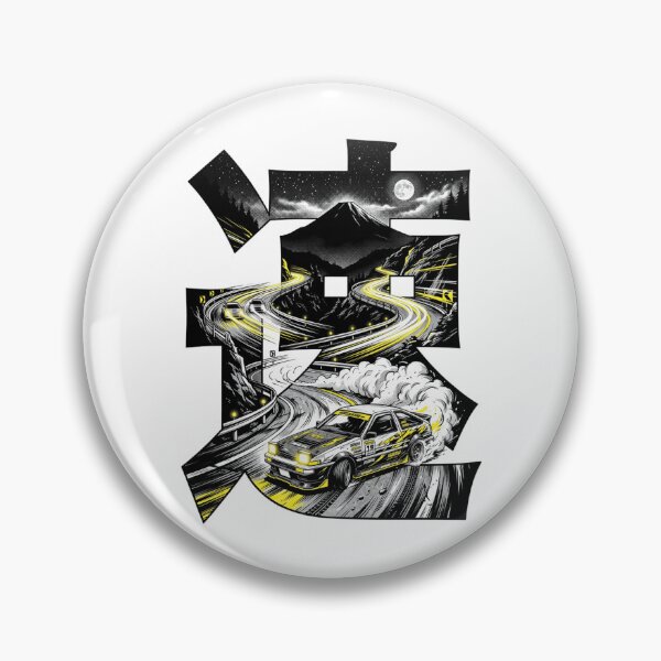 Item preview, JDM AE86 Touge Drift Mount Fuji Kanji Silhouette Speed Aesthetic designed and sold by mood-draftsman.