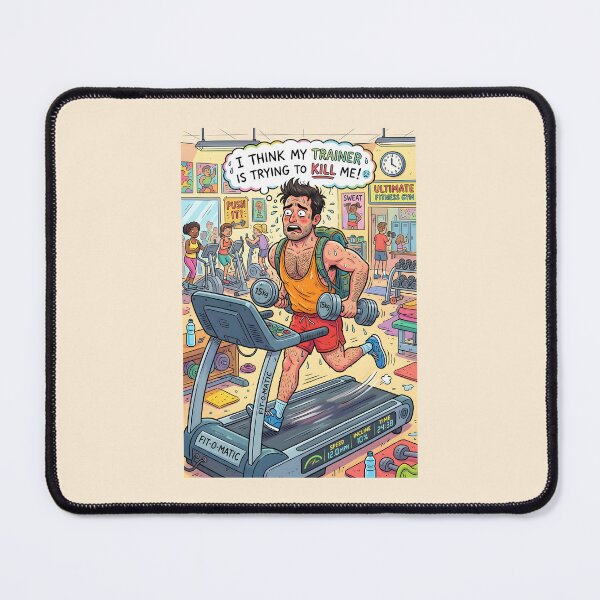 Item preview, An Over Training Athlete in the Gym Cartoon designed and sold by Museum Of Non-Existing Art.