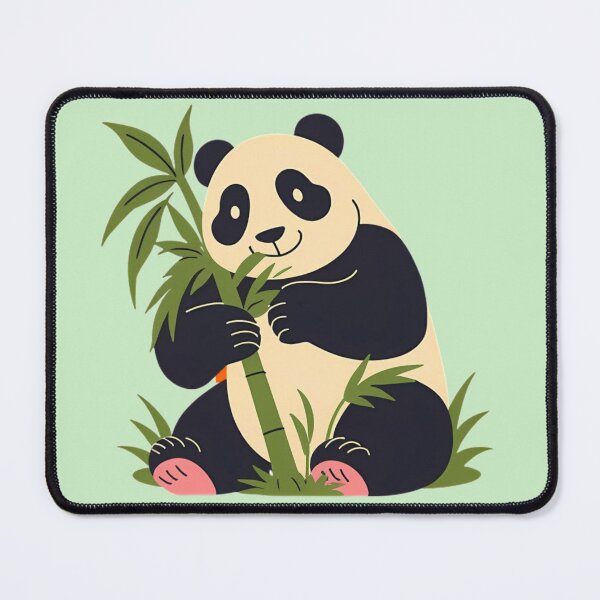 Item preview, cute panda eeating bamboo designed and sold by introvertarts.