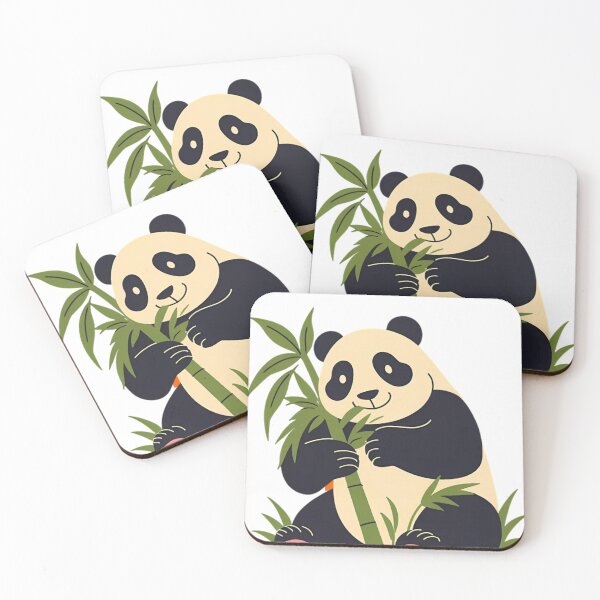 Item preview, cute panda eeating bamboo designed and sold by introvertarts.