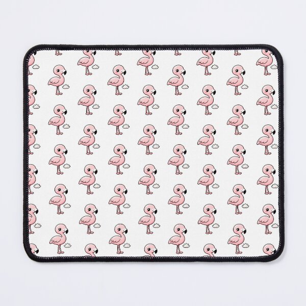 Item preview, Cute Pink Flamingo with Lotus Flower - Kawaii Tropical Bird Art designed and sold by Raloel Art.