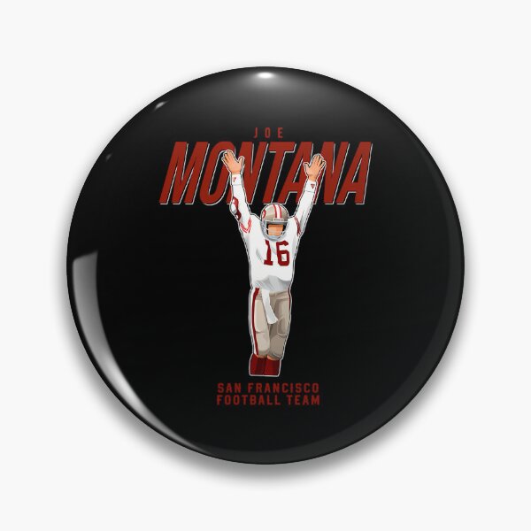 Aperçu de l'œuvre Joe Montana salue l'équipe de football de San Francisco, numéro 16 créée et vendue par SpakCoven.
