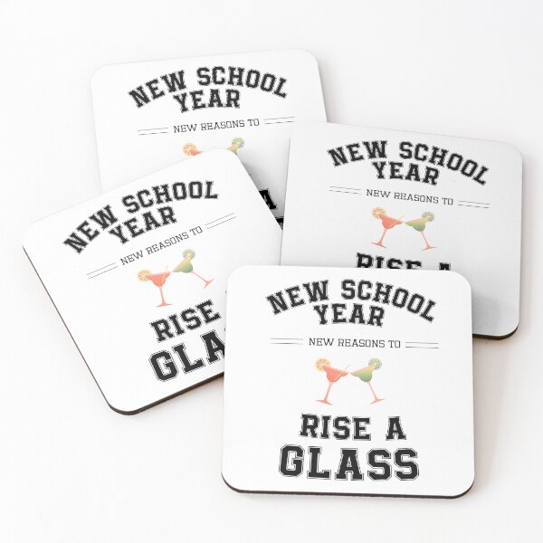 Item preview, New School Year New Reasons to Raise a Glass | Funny College Drinking Design designed and sold by luckyhue.