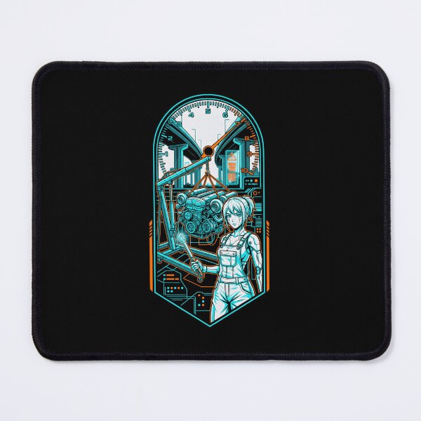 Item preview, Cyberpunk Anime Mechanic Girl Engine Swap RB26 JDM Tachometer Aesthetic designed and sold by mood-draftsman.