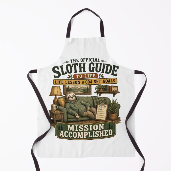 Item preview, The Official Sloth Guide To Life - Mission Accomplished designed and sold by Pepper's Ink & Stitch.