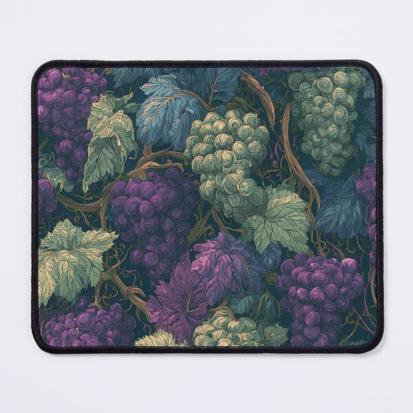 Item preview, Ornate Botanical Grape Harvest Seamless Art designed and sold by TJ Art and Camera.