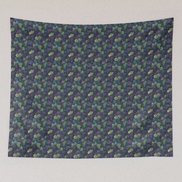 Item preview, Ornate Botanical Grape Harvest Seamless Art designed and sold by TJ Art and Camera.