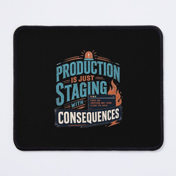 Aperçu de l'œuvre La production n'est qu'une mise en scène (humour DevOps) créée et vendue par PunchDrop.