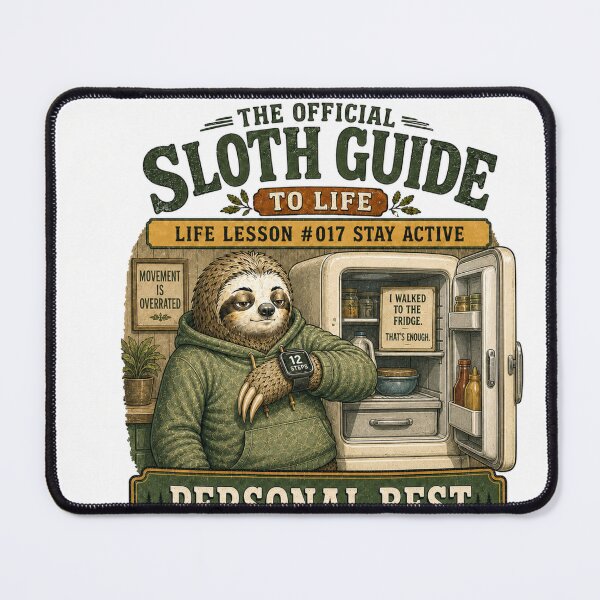 Item preview, The Official Sloth Guide To Life - Personal Best designed and sold by Pepper's Ink & Stitch.