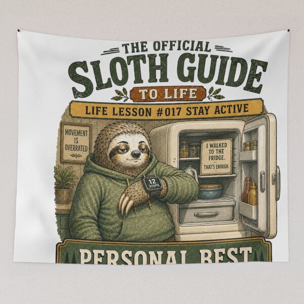 Item preview, The Official Sloth Guide To Life - Personal Best designed and sold by Pepper's Ink & Stitch.