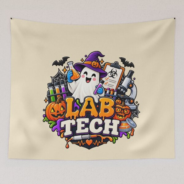 Item preview, Lab Tech Halloween Gift Cute Ghost Laboratory Style designed and sold by Corvoria.