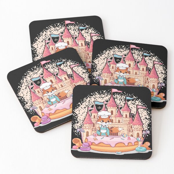 Item preview, Cute Chef Fox Bakery Castle Pastel Sweet Art designed and sold by DailySparks.