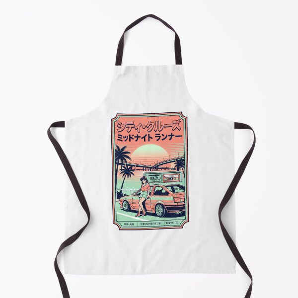 Item preview, Retro 80s City Pop Anime Girl AE86 Synthwave Sunset Aesthetic designed and sold by mood-draftsman.