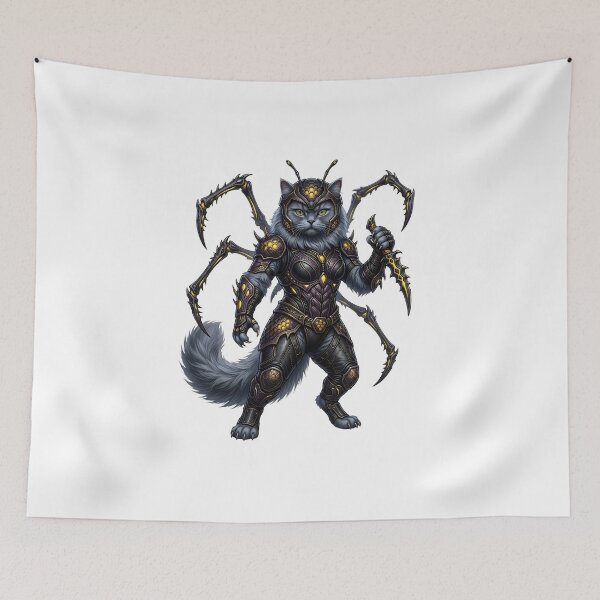 Item preview, Armored Cat Warrior – Futuristic Insectoid Cat designed and sold by TOOBIC.