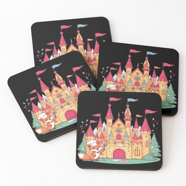 Item preview, Fairy Tale Castle With Cute Chef Fox Art designed and sold by DailySparks.