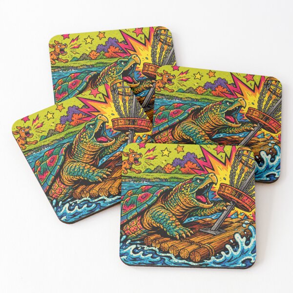 Item preview, Pop Art Snapping Turtle Attacks Basket designed and sold by DiscLula.
