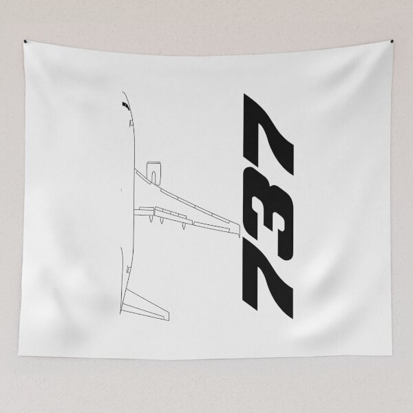 Item preview, 737 Commercial Jetliner Technical Blueprint (Black Edition) designed and sold by Magazine Combate.