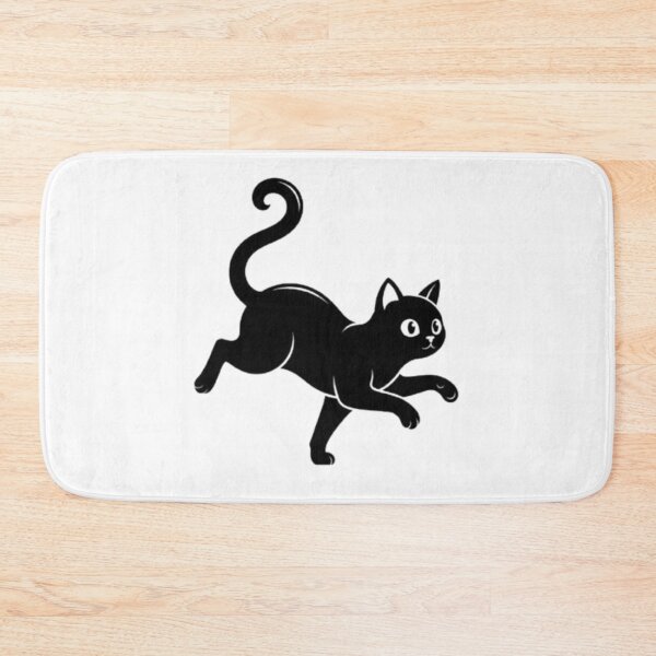 Item preview, Running Black Cat – Cute Playful Kitten Art designed and sold by PrintforDesign.
