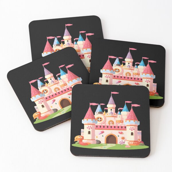 Item preview, Magical Fairytale Pink Princess Castle Art designed and sold by DailySparks.
