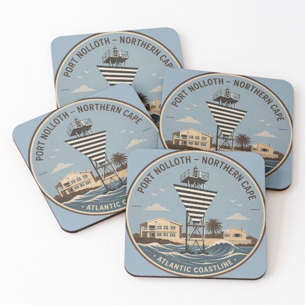Item preview, Port Nolloth Atlantic Coastline Round Badge – Northern Cape South Africa designed and sold by The Digital Compass.