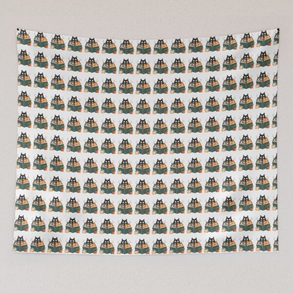 Item preview, Three Curious Cats Reading Together Cozy Retro Book  designed and sold by Moizento.