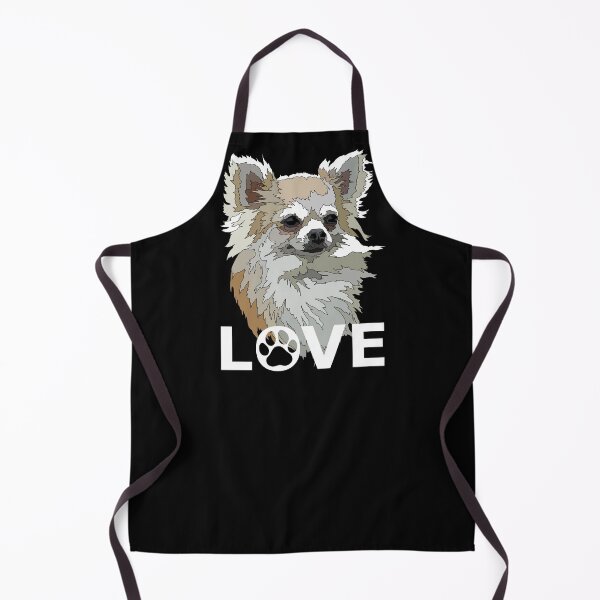 Item preview, White Long Haired Chihuahua Love Puppy designed and sold by Just-Arts-4U.