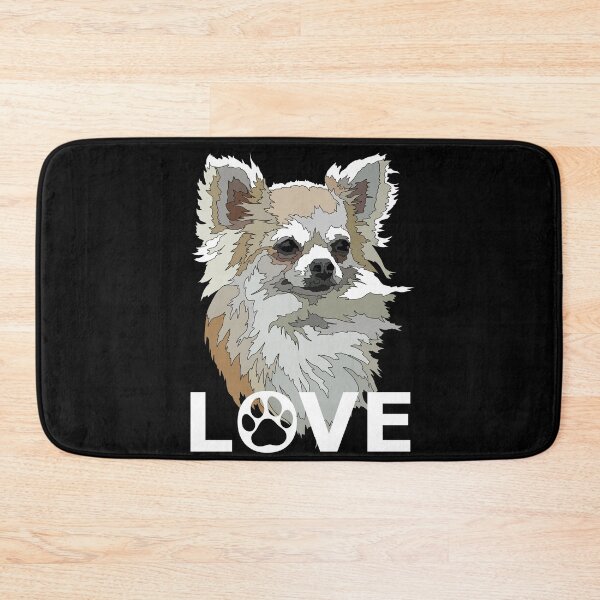 Item preview, White Long Haired Chihuahua Love Puppy designed and sold by Just-Arts-4U.
