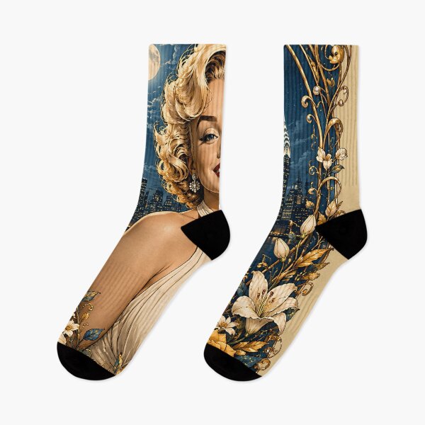 Item preview, Retro Hollywood Marilyn Monroe Art Nouveau NYC Illustration designed and sold by BorgSpareParts.