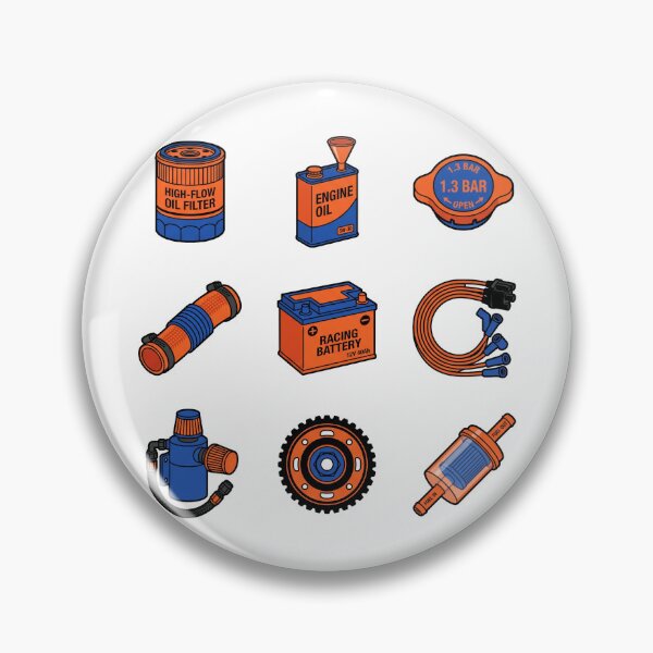 Item preview, JDM Performance Car Maintenance Racing Parts Garage Mechanic Sticker Pack designed and sold by mood-draftsman.
