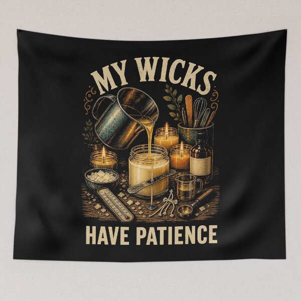 Item preview, My Wicks Have Patience Vintage Candle Making Design designed and sold by Gustavo Navarro.