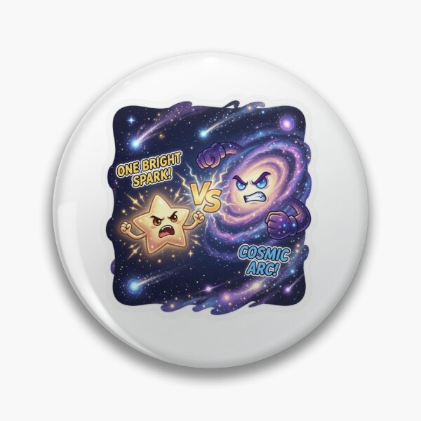 Item preview, Twinkling Star Versus Swirling Galaxy Scale Sticker designed and sold by Imaginarium of Chaos falcon88 .