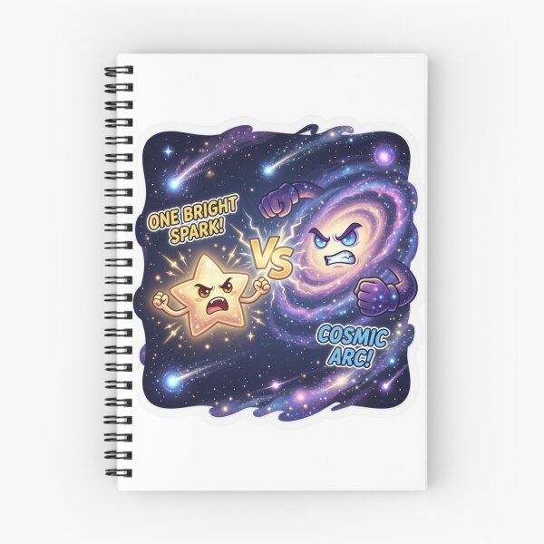 Item preview, Twinkling Star Versus Swirling Galaxy Scale Sticker designed and sold by Imaginarium of Chaos falcon88 .